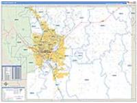 El Paso, Co Carrier Route Wall Map